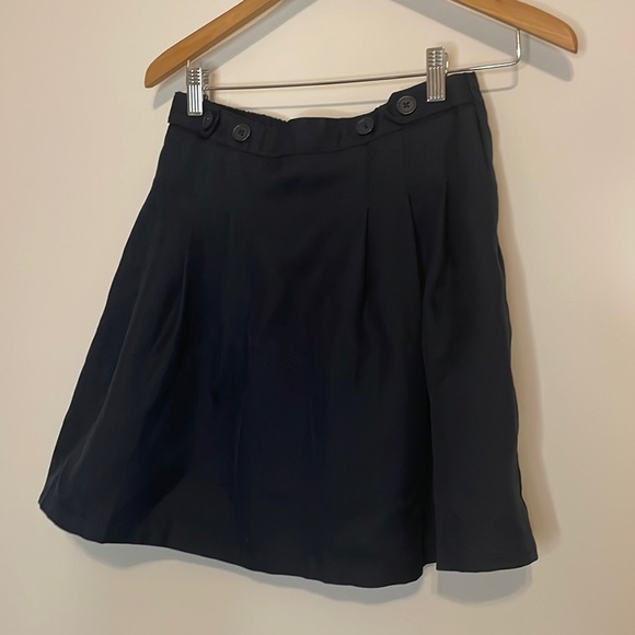 Chaps Bottoms Chaps Girls School Uniform Navy Skort Button Sz 6 Euc
